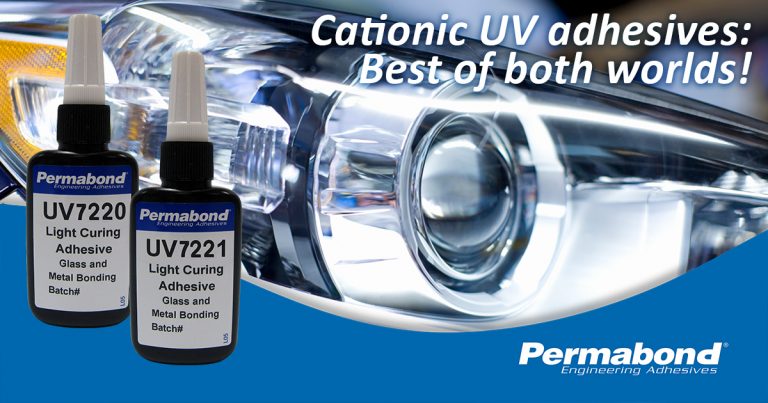 Permabond cationic epoxy/UV adhesives